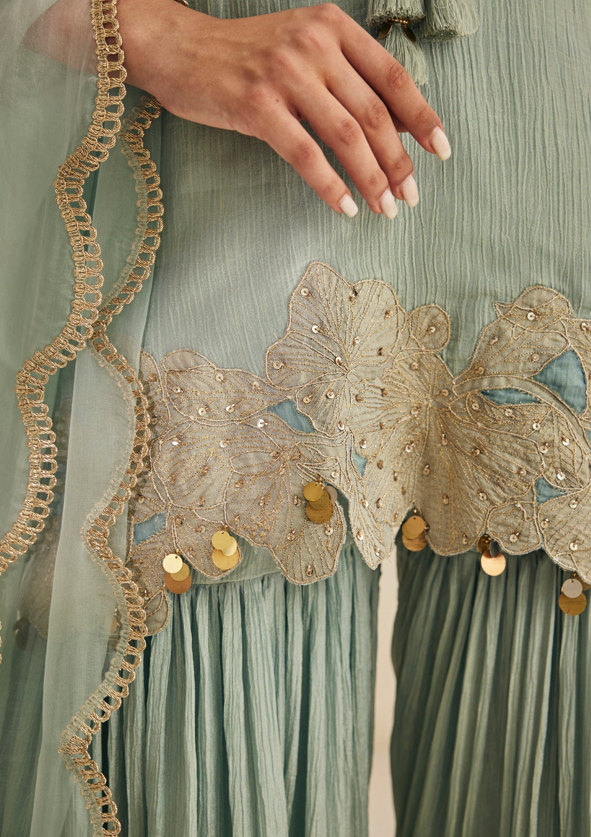 Powder Blue Hyderabad Gharara Set