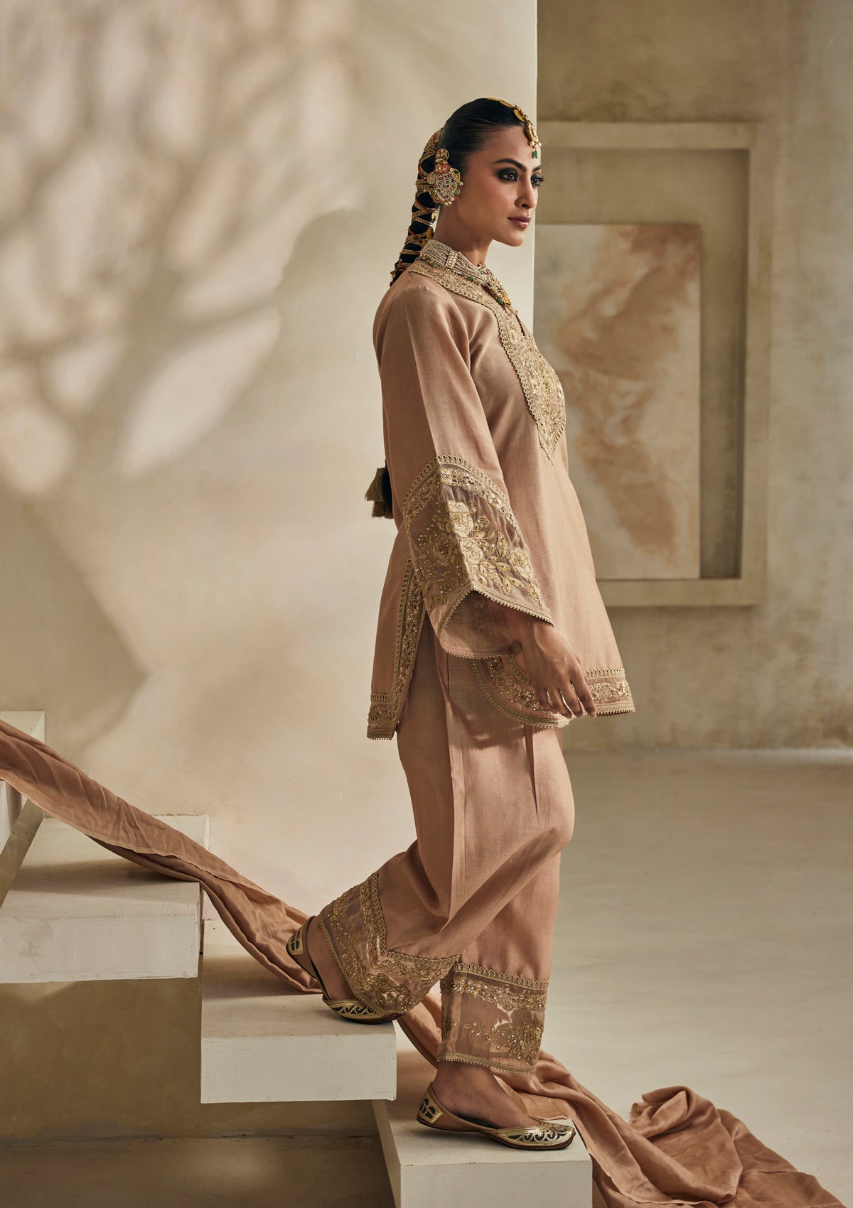 Sand Jodhpur Kurta Set