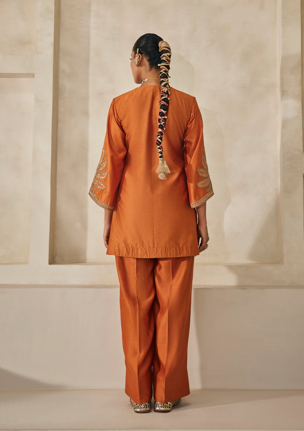 Saffron Pondicherry Kurta Set