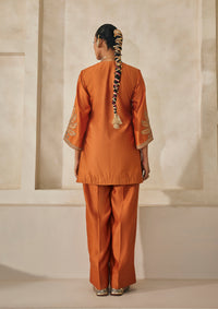 Saffron Pondicherry Kurta Set