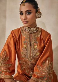 Saffron Pondicherry Kurta Set