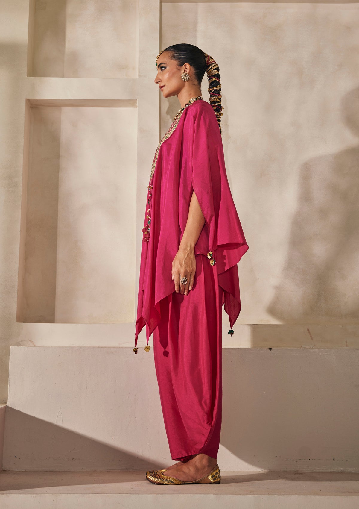 Fuchsia Jaipur Kaftan Set