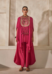 Fuchsia Jaipur Kaftan Set