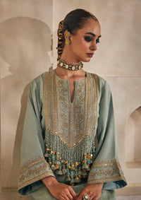 Powder Blue Gulmarg Pheran Kurta Set