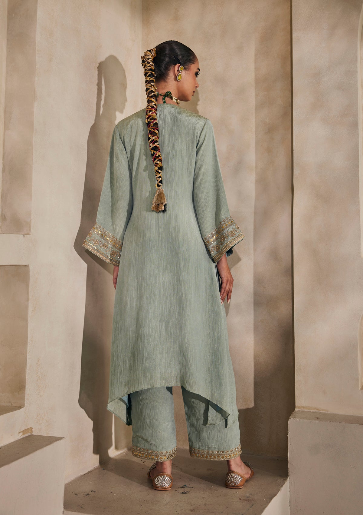 Powder Blue Gulmarg Pheran Kurta Set