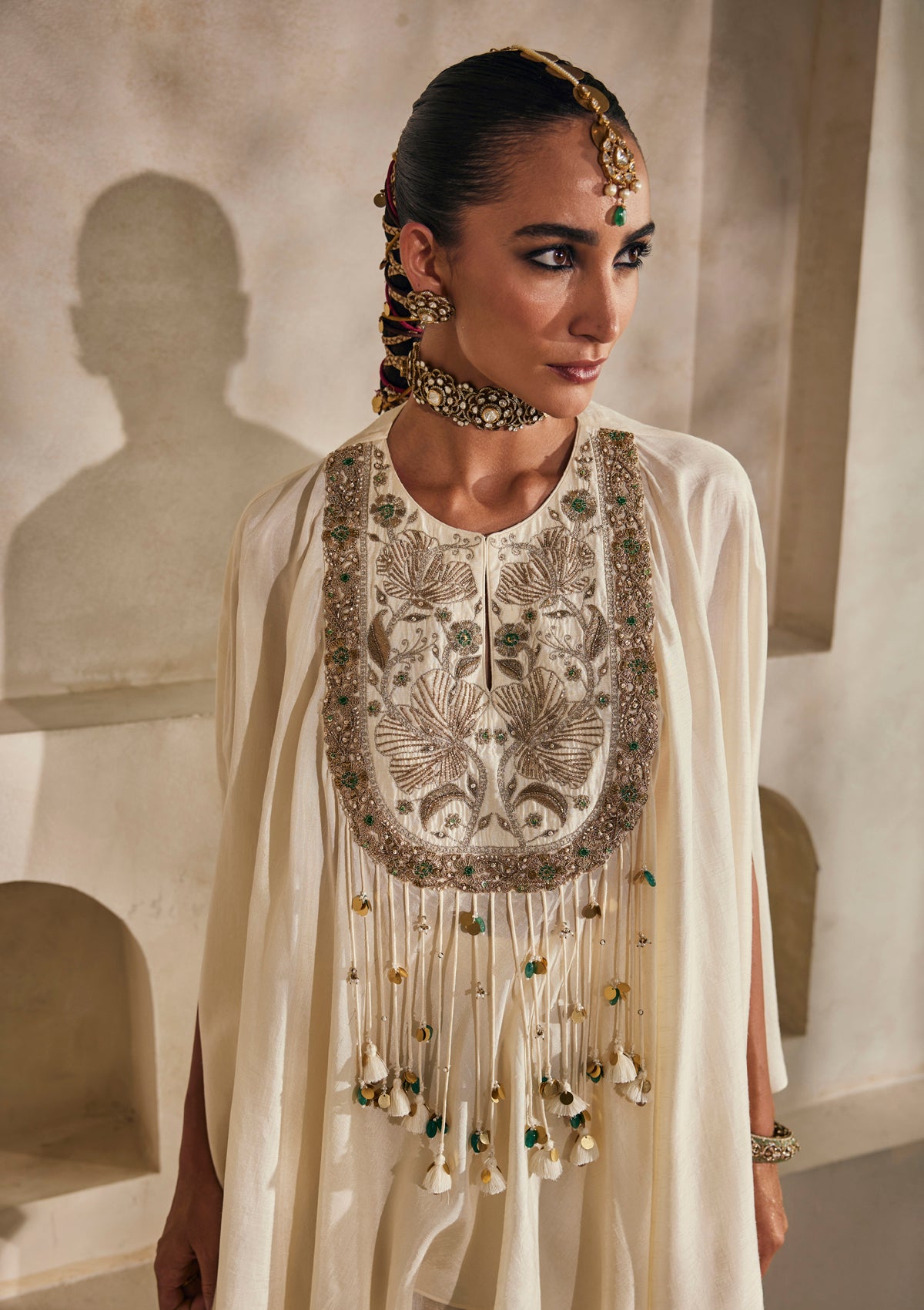 Ivory Jaipur Kaftan Set
