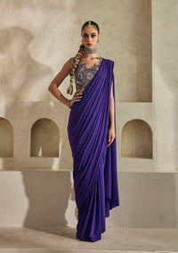 Amethyst Kolkata Saree Set