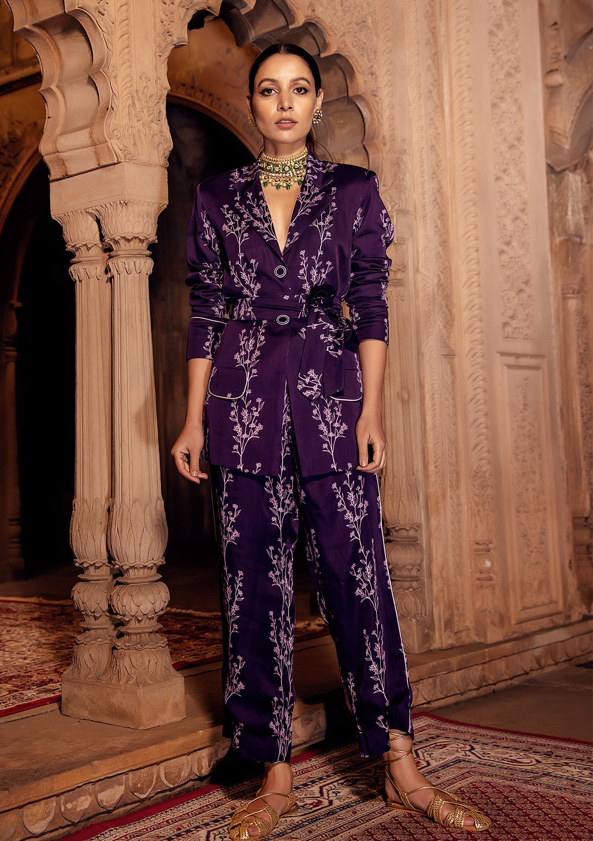Asmira Berry Blazer Set