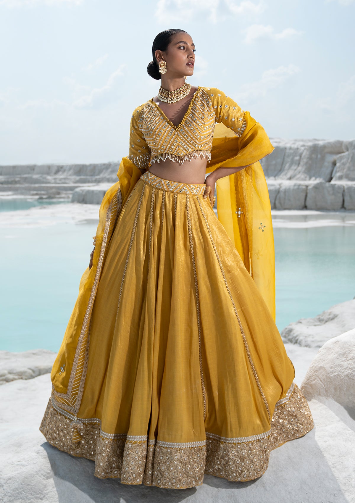 15 Brides Who Stunned In Yellow Lehengas For Their Big Day! | Summer  wedding outfits, Sabyasachi bride, Summer wedding attire