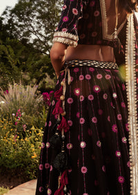 Nazreen Black Lehenga Set