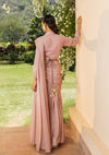 Blush Sharara Collared Saree Set