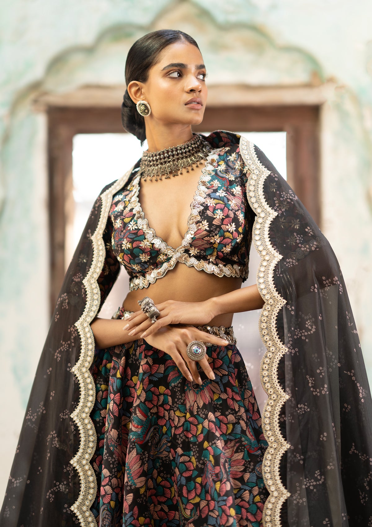 Sabyasachi Black Lehenga Choli for Women Ready to Wear Custom Size Floral  Embroidered Designer Lahanga Choli Party Wear Lengha Bollywood USA - Etsy