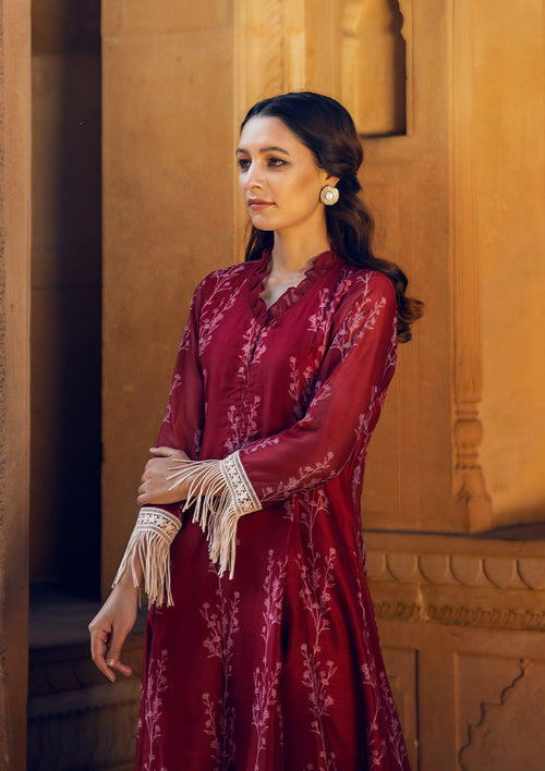 Bushra Fringe Kurta & Salwar Set