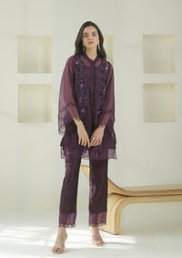 Berry Front Panel Tunic Set