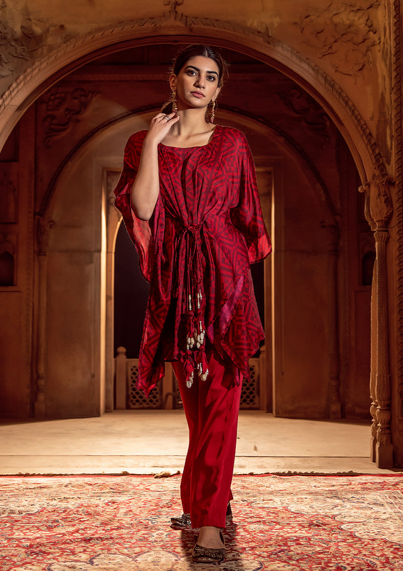 Geometric Kaftan Set