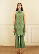 Leaf Bandhani Halter Tunic Set