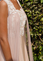 Pale Pink Corset Anarkali Set