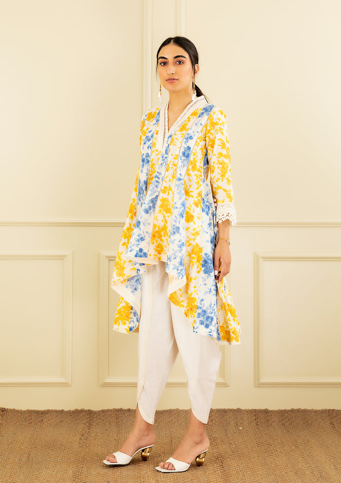 Porcelain Floral Kurta Set