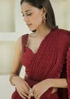 Ruby Pleated Pre-draped Saree