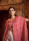 Ruby and Blush Ruffled Kaftan Set