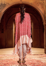 Ruby and Blush Ruffled Kaftan Set