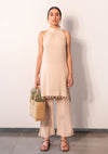 Sand Linen Halter Tunic Set