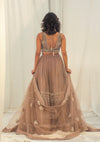 Taupe Embroidered Lehenga Set