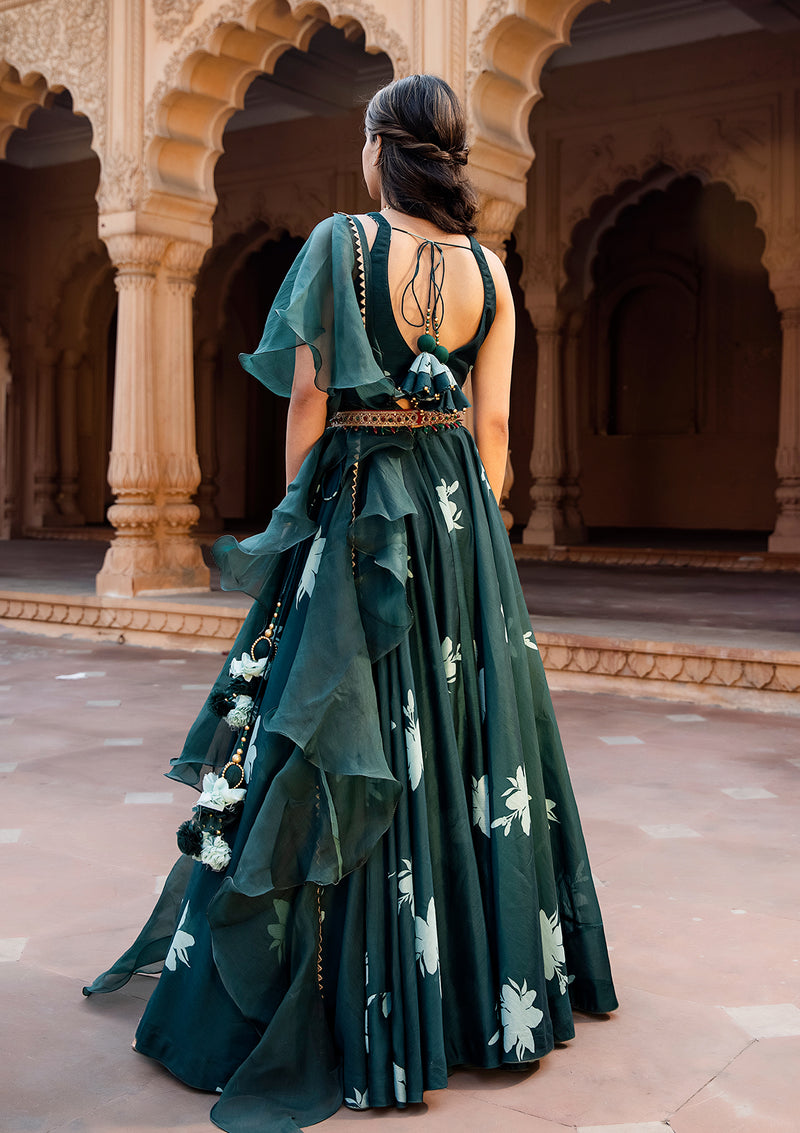 Zahra Emerald Lehenga Set