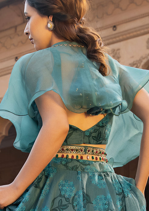 Embellished Emerald Belt