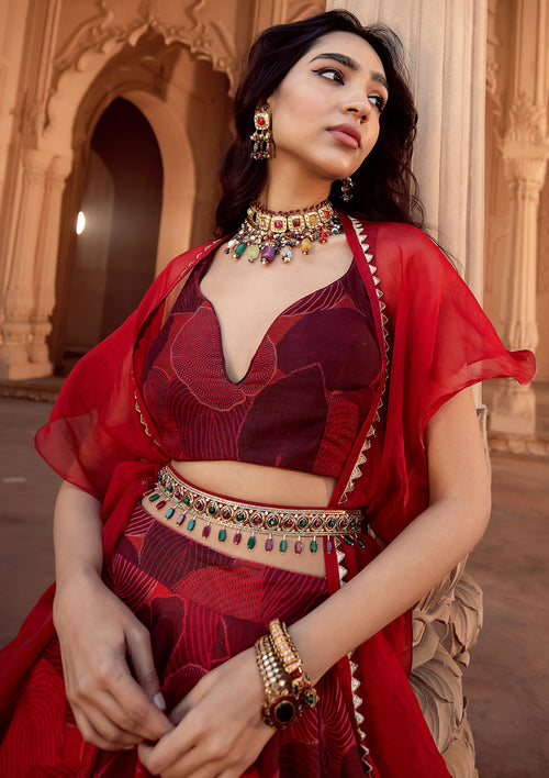 Embellished Ruby Belt