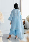 Powder Blue Scalloped Kurta Set