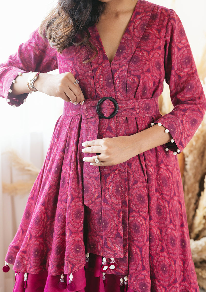 Bahaar Ruby Belted Tunic and Pants Set