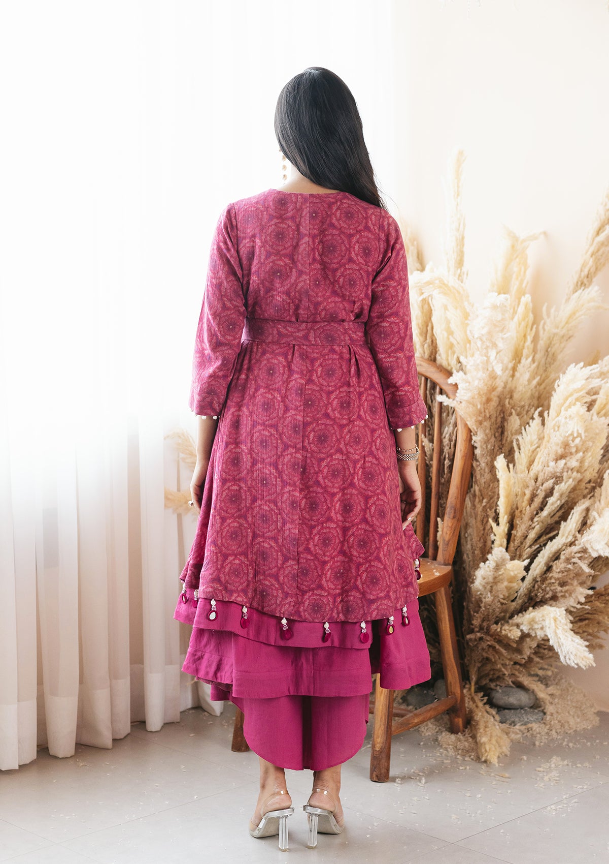 Bahaar Ruby Belted Tunic and Pants Set